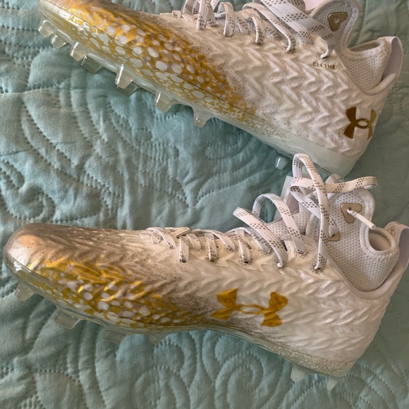Under Armour White and Gold Women's Shoes - Picture 3 of 5